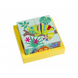 Cuburi cu animale din jungla orange tree toys