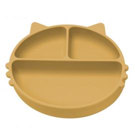 Farfurie compartimentata din silicon cu ventuza appekids kitty honey