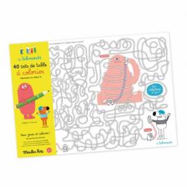 Suport de farfurii de colorat monstruleti, moulin roty