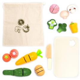 Set de joaca legume de feliat din lemn 22 piese umu toys