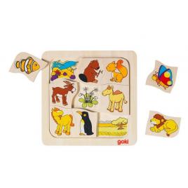Joc puzzle de asociere casutele animalelor 2