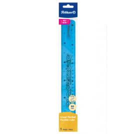 Rigla flexibila 30cm albastru