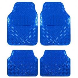 Covorase auto universale, model diamond, culoare crom albastru