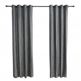 Set 2 draperii catifea 140x270 cm - gri