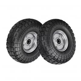 Set 2 roti pentru roaba sau carucior transport marfa, 25 x 7.5 cm, negru, Vivo 5176
