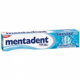 Pasta de dinti mentolata  mentadent white system crystal gel 75ml