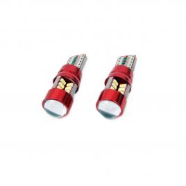 Set becuri auto cu led canbus compatibil t10e w5w 27 smd alb 12v/24v, destinat competitiilor auto sau off-road