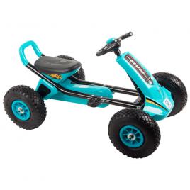 Kart cu pedale si roti gonflabile driver kidscare albastru