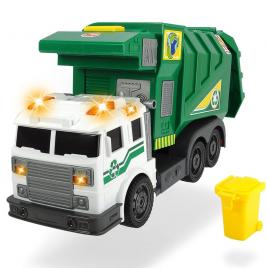 Masina de gunoi dickie toys city cleaner cu lumini, sunete si accesorii