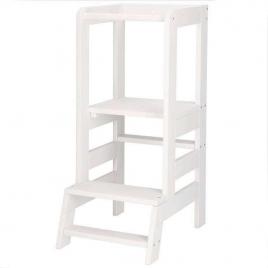 Turn de invatare ajustabil learning tower tip montessori alb