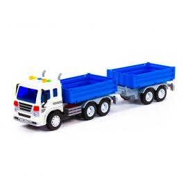 Camion cu remorca, lumini si sunete 46 cm polesie
