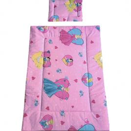 Lenjerie patut hubners princess 4 piese roz