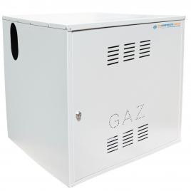 Firida 60x60x60 cm, Proconstructo Group, cutie pentru contor de gaz si regulator, gri, din tabla, cu 2 orificii mari