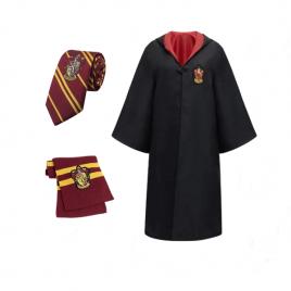 Costum carnaval copii harry potter, cu cravata si fular, ideallstore®, 5-7 ani