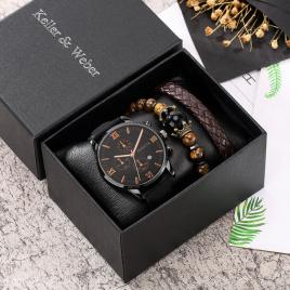 Set cadou cu ceas barbatesc geneva si bratari elegante