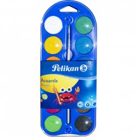 Acuarele pelikan, cu pensula, 24 culori