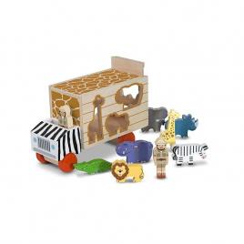 Camion cu forme de sortat melissa and doug, 2 personaje