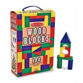 Cuburi din lemn colorate melissa and doug 100