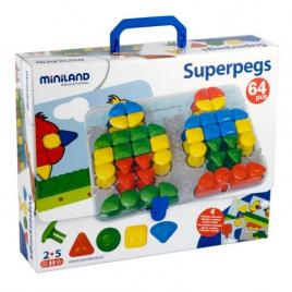 Joc educativ mozaic gigant miniland, 64 piese