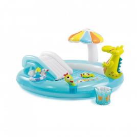 Piscina gonflabila gator cu jucarii , centru de joaca , intex