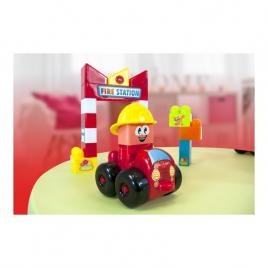 Joc de construit tematic statie pompieri miniland, 18 piese