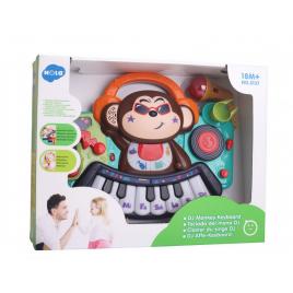 Pianina bebe maimutica dj cu lumini sunete si microfon