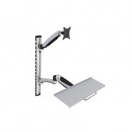 Suport reglabil pentru monitor si tastatura , digitus , alb