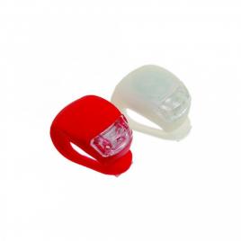 Set 2 lumini silicon, 3 functii, alb + rosu