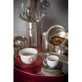 Suport ustensile inox,d:10 cm,h:18 cm