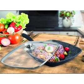 Tigaie grill al+capac 28x4.5cm,dark line