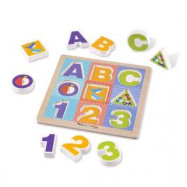 Puzzle cu piese mari pentru belelusi melissa and doug