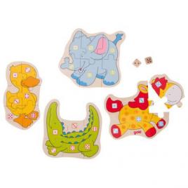 Joc puzzle cu zaruri animalele