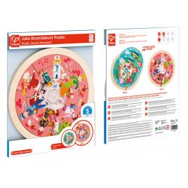 Hape puzzle rotund cu 2 fete