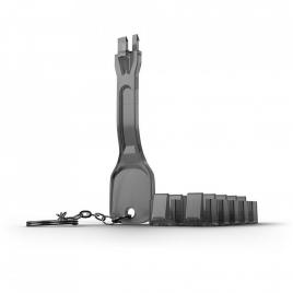 Lindy 10 x rj-45 port blocker key black