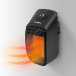 Mini radiator - 400w - display led - 230v - negru - bewello