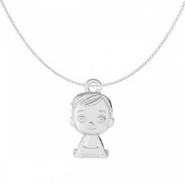 Lantisor 50 cm, model charm baiat - argint 925