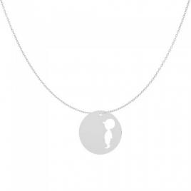 Lantisor 50 cm, model charm banut decupat baietel- argint 925