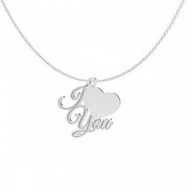 Lantisor 70 cm, model i love you - argint 925