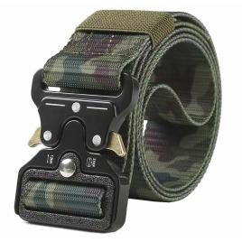 Curea tactica pentru pantaloni, culoare camuflaj cu catarama neagra