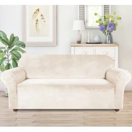 Husa universala pentru canapea standard cu 3 locuri, imitatie catifea, culoare