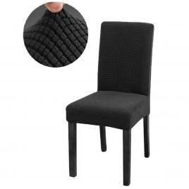 Husa universala pentru scaune clasice, model catifea, culoare negru