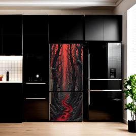 Folie imprimata color pentru decor frigider, dimensiune 200 x 90cm, model: