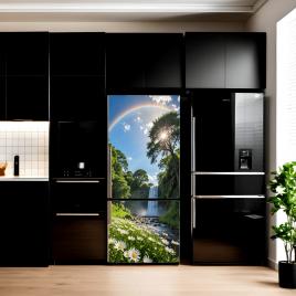 Folie imprimata color pentru decor frigider, dimensiune 200 x 90cm, model: