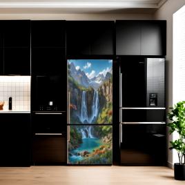 Folie imprimata color pentru decor frigider, dimensiune 200 x 90cm, model: