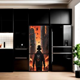 Folie imprimata color pentru decor frigider, dimensiune 200 x 90cm, model: