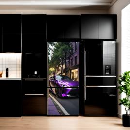 Folie imprimata color pentru decor frigider, dimensiune 200 x 90cm, model: