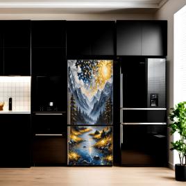 Folie imprimata color pentru decor frigider, dimensiune 200 x 90cm, model: