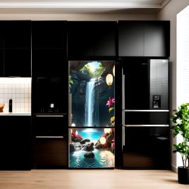 Folie imprimata color pentru decor frigider, dimensiune 200 x 90cm, model: