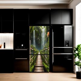 Folie imprimata color pentru decor frigider, dimensiune 200 x 90cm, model: