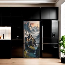 Folie imprimata color pentru decor frigider, dimensiune 200 x 90cm, model: